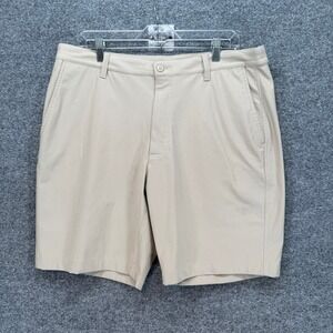 FootJoy Golf Shorts Men 36 Tan Performance Flat‎ Front Breathable Activewear